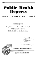 Public Health Reports  v 66 no 34  cover