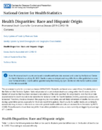 Health Disparities Race and Hispanic Origin Provisional Death Counts for Coronavirus Disease 2019 COVID19 July 28 2020