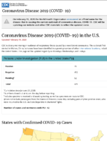 Coronavirus Disease 2019 COVID19 in the US Updated February 19 2020
