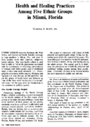 Health and healing practices among five ethnic groups in Miami Florida