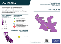 CA Congressional District 42 Stroke and Stroke Centers Map 119th Congress