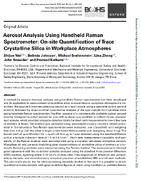 Aerosol Analysis Using Handheld Raman Spectrometer OnSite Quantification of Trace Crystalline Silica in Workplace Atmospheres