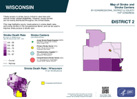 WI Congressional District 02 Stroke and Stroke Centers Map 119th Congress