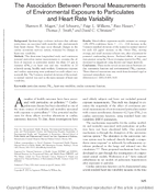 The Association Between Personal Measurements of Environmental Exposure to Particulates and Heart Rate Variability