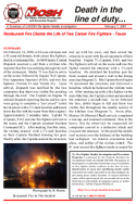 Restaurant Fire Claims the Life of Two Career Fire Fighters  Texas