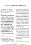 Waf1 p21 and p53 Polymorphisms in Breast Cancer