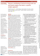 Stressors Contributing to Burnout Among Acute Care and Trauma Surgery Care Teams A SystemsAnalysis Approach