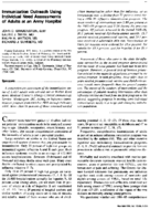 Immunization outreach using individual need assessments of adults at an army hospital