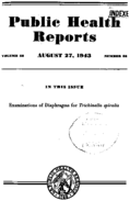 Public Health Reports  v 58 no35  cover