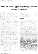 Data on acute upper respiratory diseases