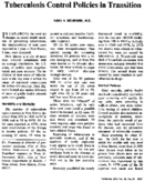 Tuberculosis control policies in transition