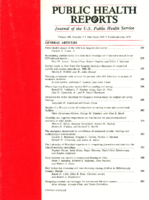 Public Health Reports  v 108 no 3 MayJune 1993  cover