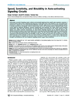 Speed Sensitivity and Bistability in Autoactivating Signaling Circuits