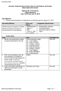 National Conversation on Public Health and Chemical Exposures Monitoring Work Group Meeting No 8 Summaries Teleconferences July 9 2010 and July 13 2010 Final Document