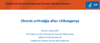Chronic arthralgia after chikungunya