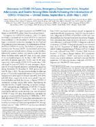 Decreases in COVID19 Cases Emergency Department Visits Hospital Admissions and Deaths Among Older Adults Following the Introduction of COVID19 Vaccine  United States September 6 2020May 1 2021