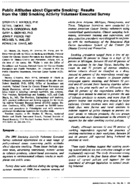 Public Attitudes About Cigarette Smoking Results From The 1990 Smoking Activity Volunteer Executed Survey
