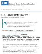 Demographic trends of COVID19 cases and deaths in the US reported to CDC Cases by RaceEthnicity Deaths by RaceEthnicity Cases by Age Group Deaths by Age Group Cases by Sex Deaths by Sex Aug 31 2020