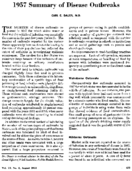1957 summary of disease outbreaks