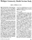 Michigan Community Health Services Study