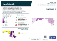 MD Congressional District 06 Stroke and Stroke Centers Map 118th Congress