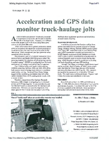 Acceleration and GPS Data Monitor TruckHaulage Jolts