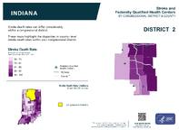 IN Congressional District 02 Stroke and Federally Qualified Health Centers Map 118th Congress