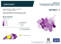 KY Congressional District 02 Stroke and Federally Qualified Health Centers Map 118th Congress