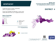 KY Congressional District 04 Stroke and Federally Qualified Health Centers Map 118th Congress