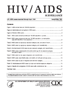 HIVAIDS Surveillance US AIDS cases reported through April 1991