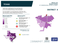TX Congressional District 09 Stroke and Stroke Centers Map 118th Congress