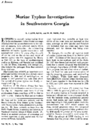 Murine typhus investigations in southwestern Georgia