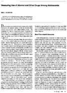 Measuring Use Of Alcohol And Other Drugs Among Adolescents
