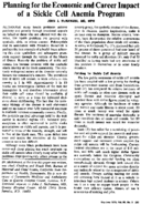 Planning for the economic and career impact of a sickle cell anemia program