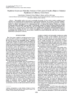 Population Genetic and Admixture Analyses of Culex pipiens Complex Diptera Culicidae Populations in California United States