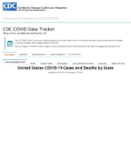 United States COVID19 cases and deaths by state reported to the CDC since January 21 2020 US COVID19 cases reported to the CDC in the last 7 days by stateterritory Sep 6 2020
