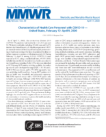 Characteristics of Health Care Personnel with COVID19  United States February 12April 9 2020
