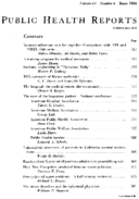 Public Health Report  v 69 no 6  table of contents