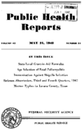 Public Health Reports  v 63 no 31  cover