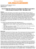 Severe Respiratory Illnesses Associated with Rhinoviruses andor Enteroviruses Including EvD68  Multistate 2022