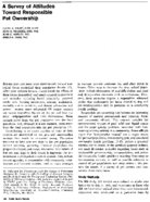 A survey of attitudes toward responsible pet ownership