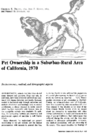Pet ownership in a suburbanrural area of California 1970