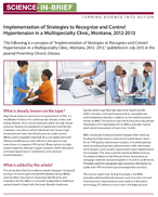 Implementation of Strategies to Recognize and Control Hypertension in a Multispecialty Clinic Montana 20122013