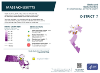 MA Congressional District 07 Stroke and Stroke Centers Map 118th Congress