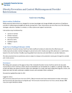 Obesity Prevention and Control Multicomponent Provider Interventions