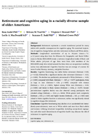 Retirement and Cognitive Aging in a Racially Diverse Sample of Older Americans