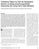 Tiredness Takes Its Toll An Integrative Review on Sleep and Occupational Outcomes for LongTerm Care Workers