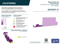 CA Congressional District 51 Stroke and Stroke Centers Map 119th Congress