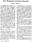 New dimensions in cancer research