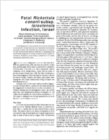 Fatal Rickettsia conorii subsp israelensis Infection Israel